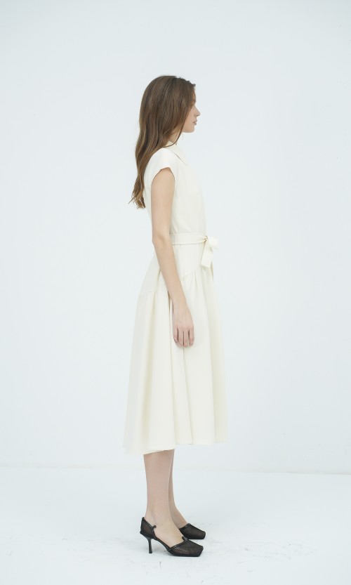 SIXDO Woven Flared Dress for Women